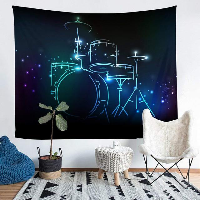 Rock Music Tapestry Drum Kit Tapestry Wall Hanging for Kids Boys Teens  Musical Instrument Tapestry Decor for Bedroom Living Room - AliExpress